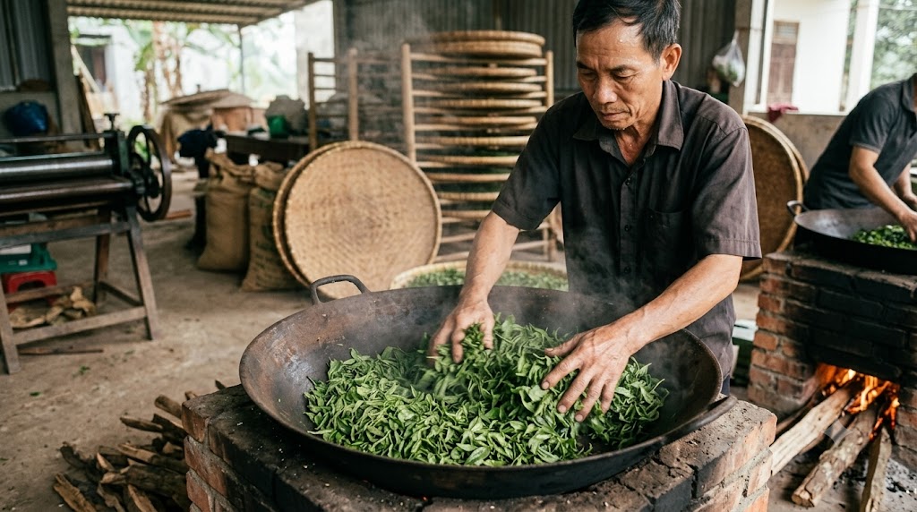 Trà Thái Nguyên có hương cốm từ đâu? Câu chuyện nằm ở khâu sao chè
